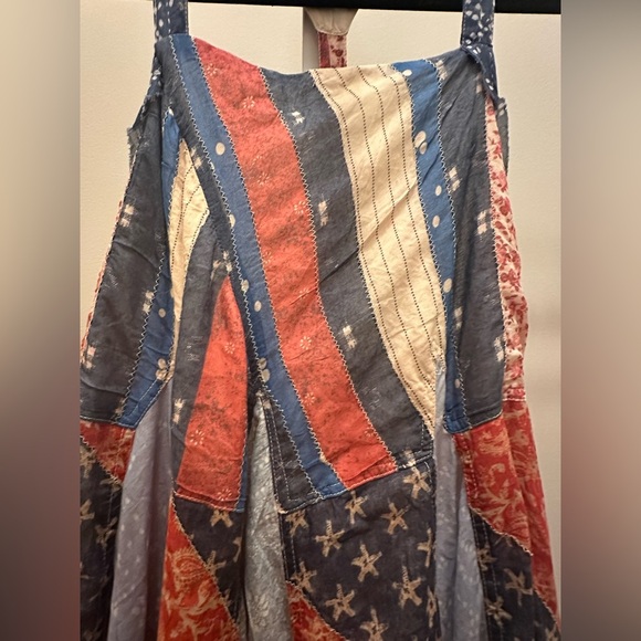 NWT Free People We The Free Heritage Maxi Dress Racerback Patchwork Americana - Picture 8 of 10